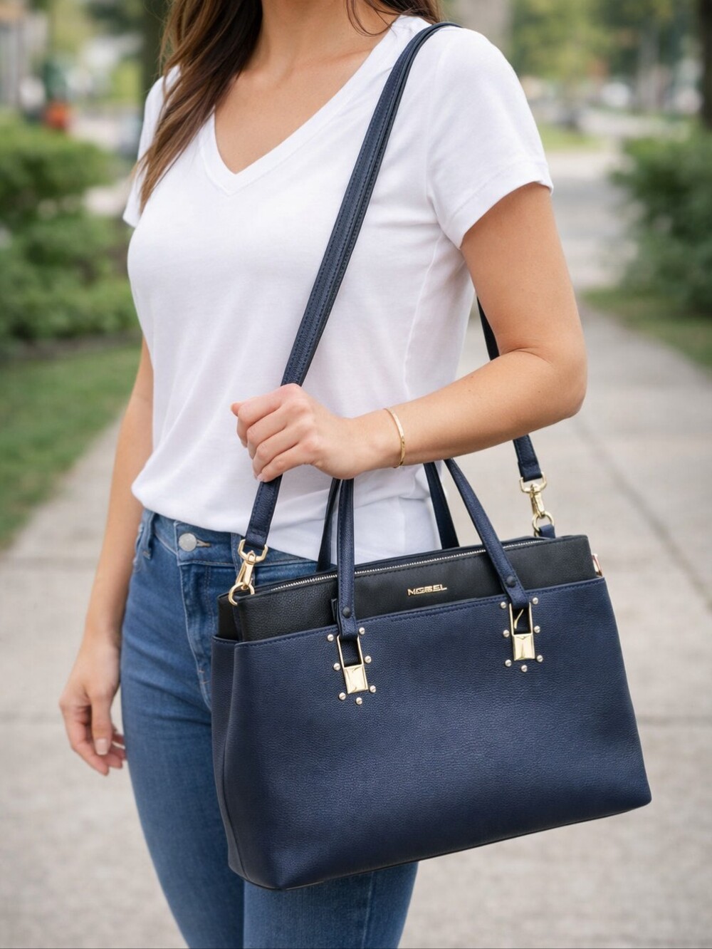 Nobel Navy Office Laptop Travel Bag